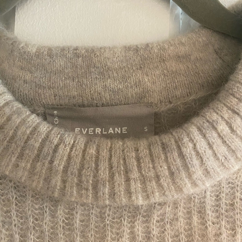 Everlane Women's Crewneck Sweater in Light Taupe - Picture 2 of 3
